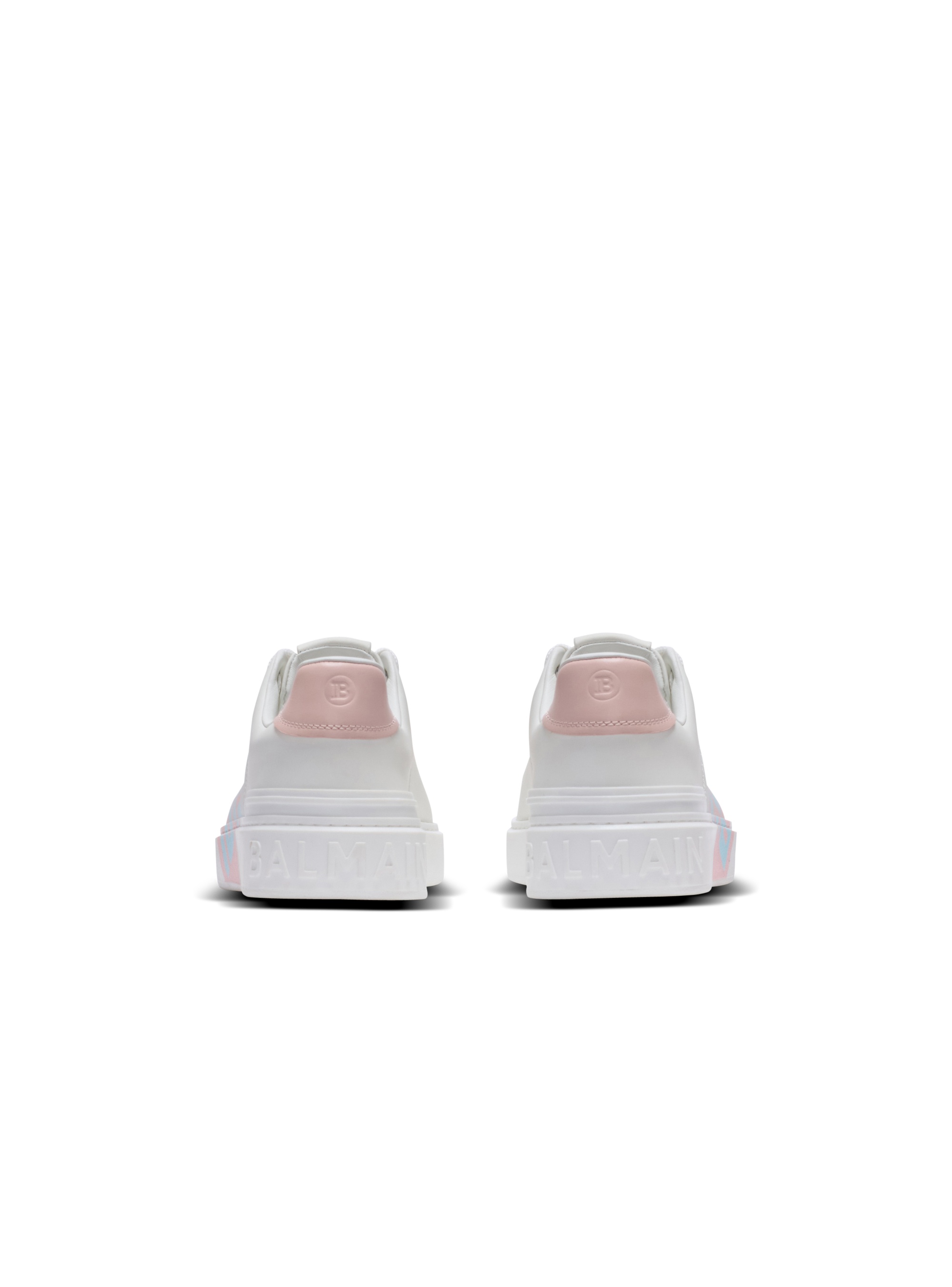 Balmain B-court Trainers In Calfskin In Multi
