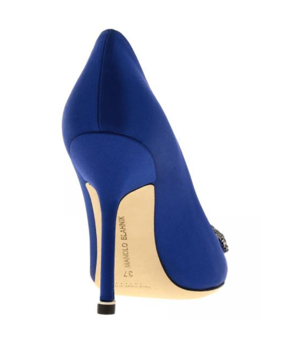 Manolo Blahnik Pointed-toe Mid-height Stiletto Pumps With Decorative Embellishment In Animal Print