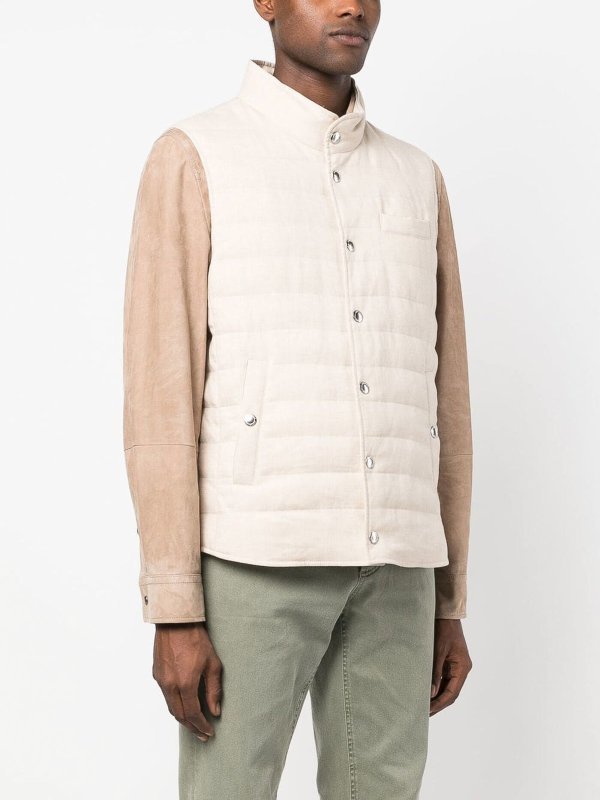 Brunello Cucinelli Nylon Down Vest In White