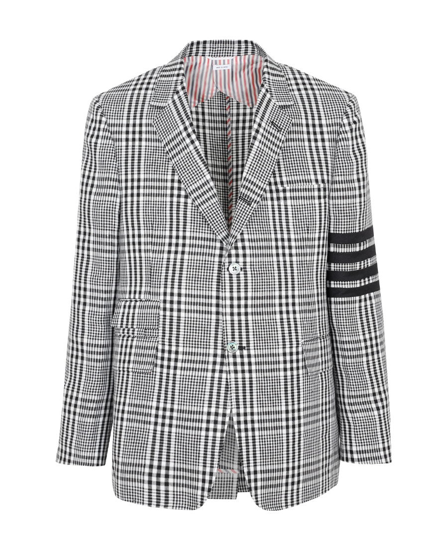 Thom Browne Single-breasted Blazer In Gray