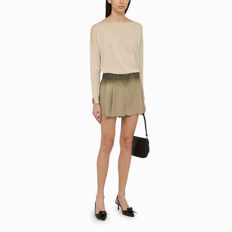 Roberto Collina Cream-coloured Wool Sweater In Nude