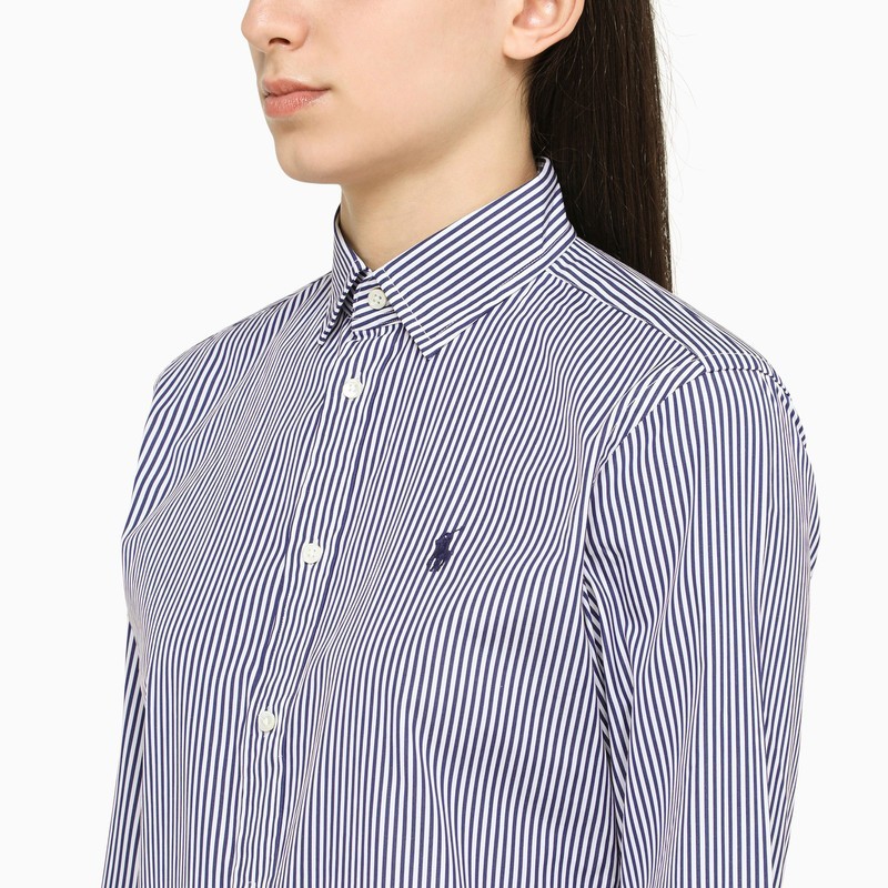 Shop Polo Ralph Lauren Embroidered-logo Buttoned Shirt In White