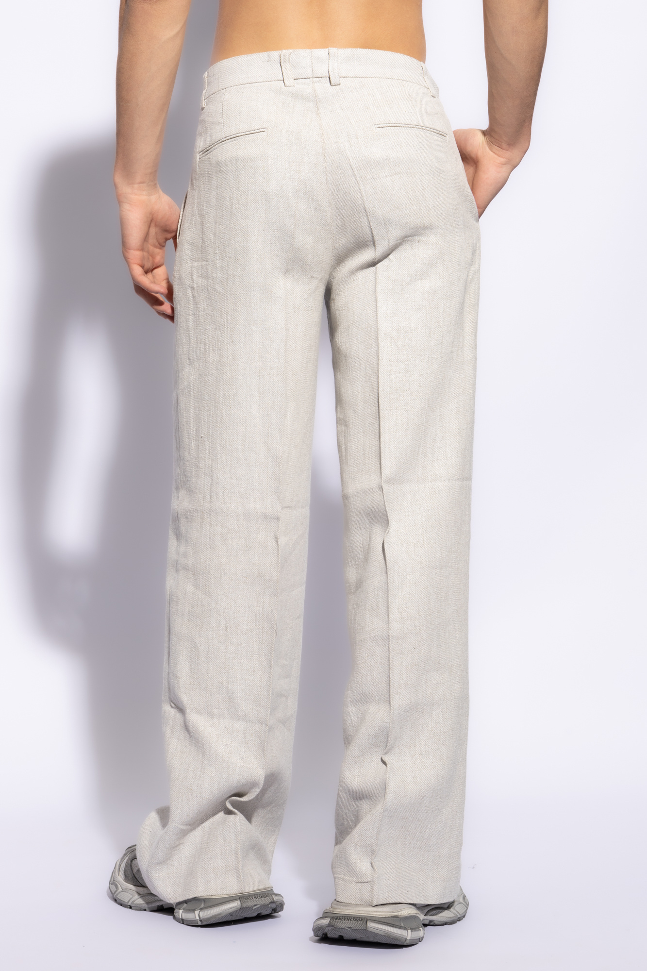 Shop Misbhv Straight-leg Trousers In White