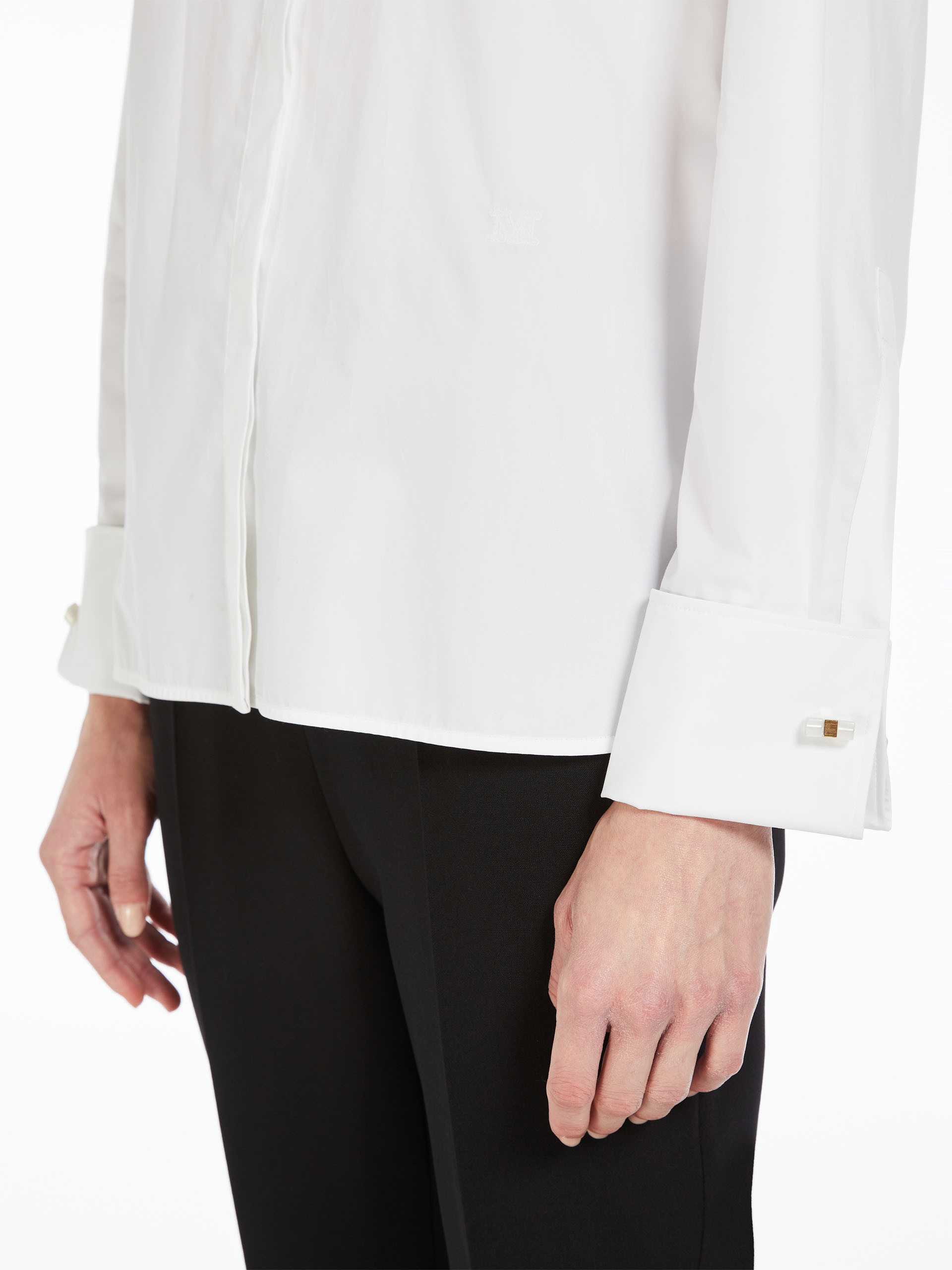 Max Mara Bow Tie Detail Shirt In White