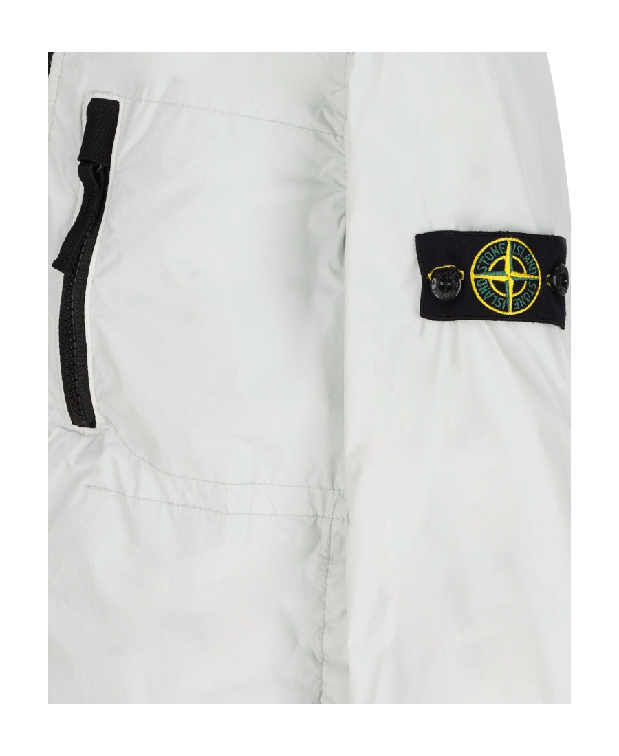 Stone Island Compass-logo Patch Jacket In Gray