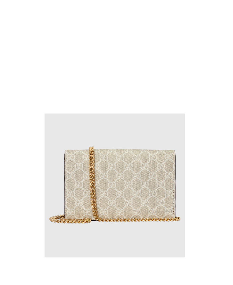 Gucci Gg Marmont Chain-strap Wallet In Nude