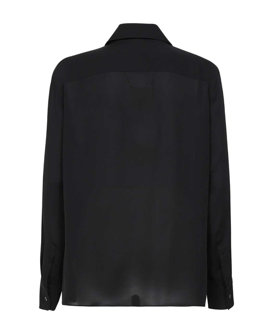 Khaite The Dorian Silk Shirt In Black