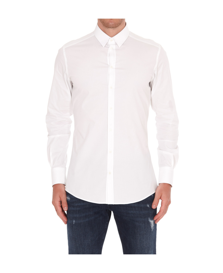 Dolce & Gabbana Long-sleeved Formal Shirt In White