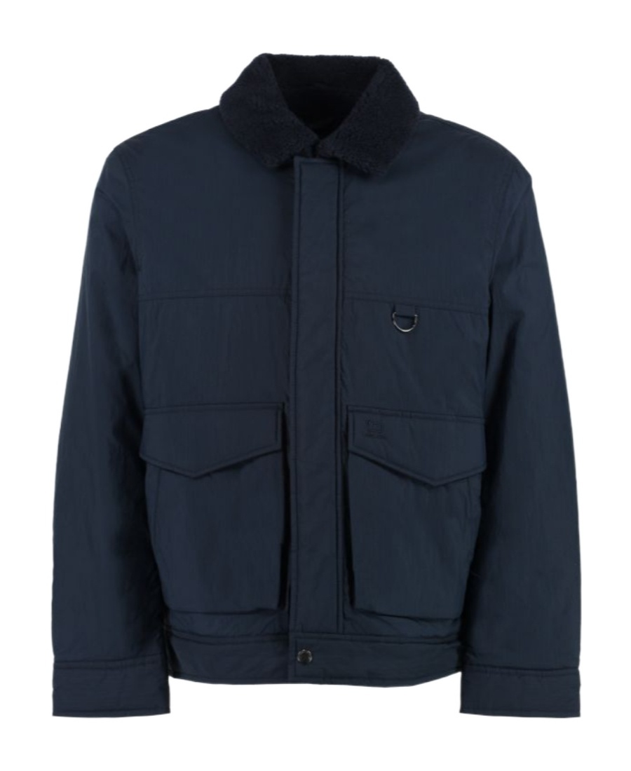 Woolrich Logo Jacket In Gray