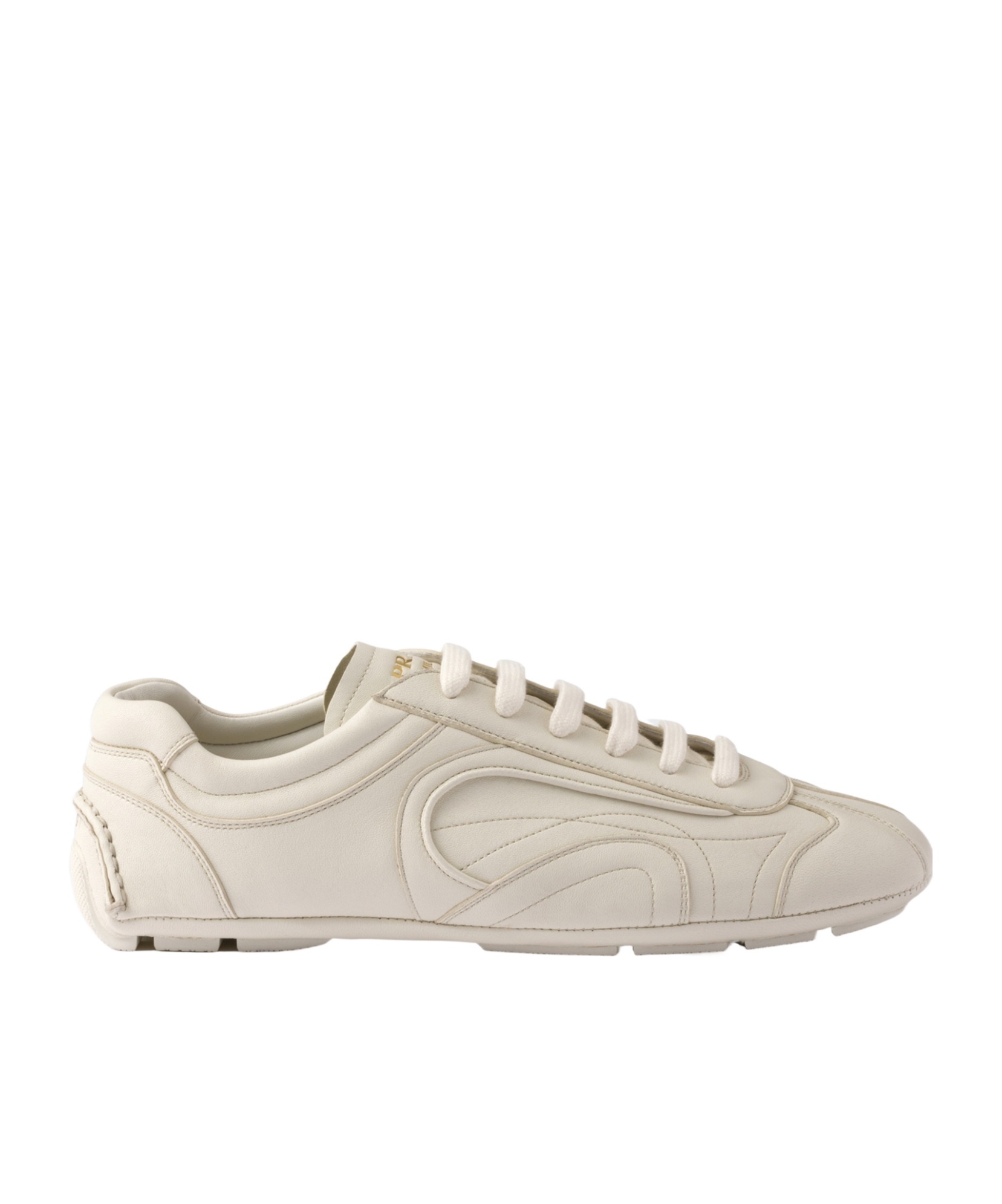 Prada Mens Neutral Montecarlo Re-edition 2005 Antiqued Leather Low-top Trainers Eur 42.5 / 8.5 Uk