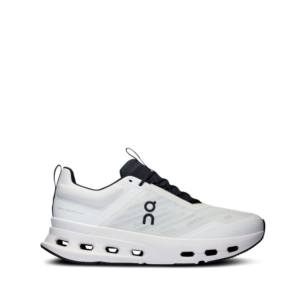 On Running Lace-up Low-cut Sneakers In White