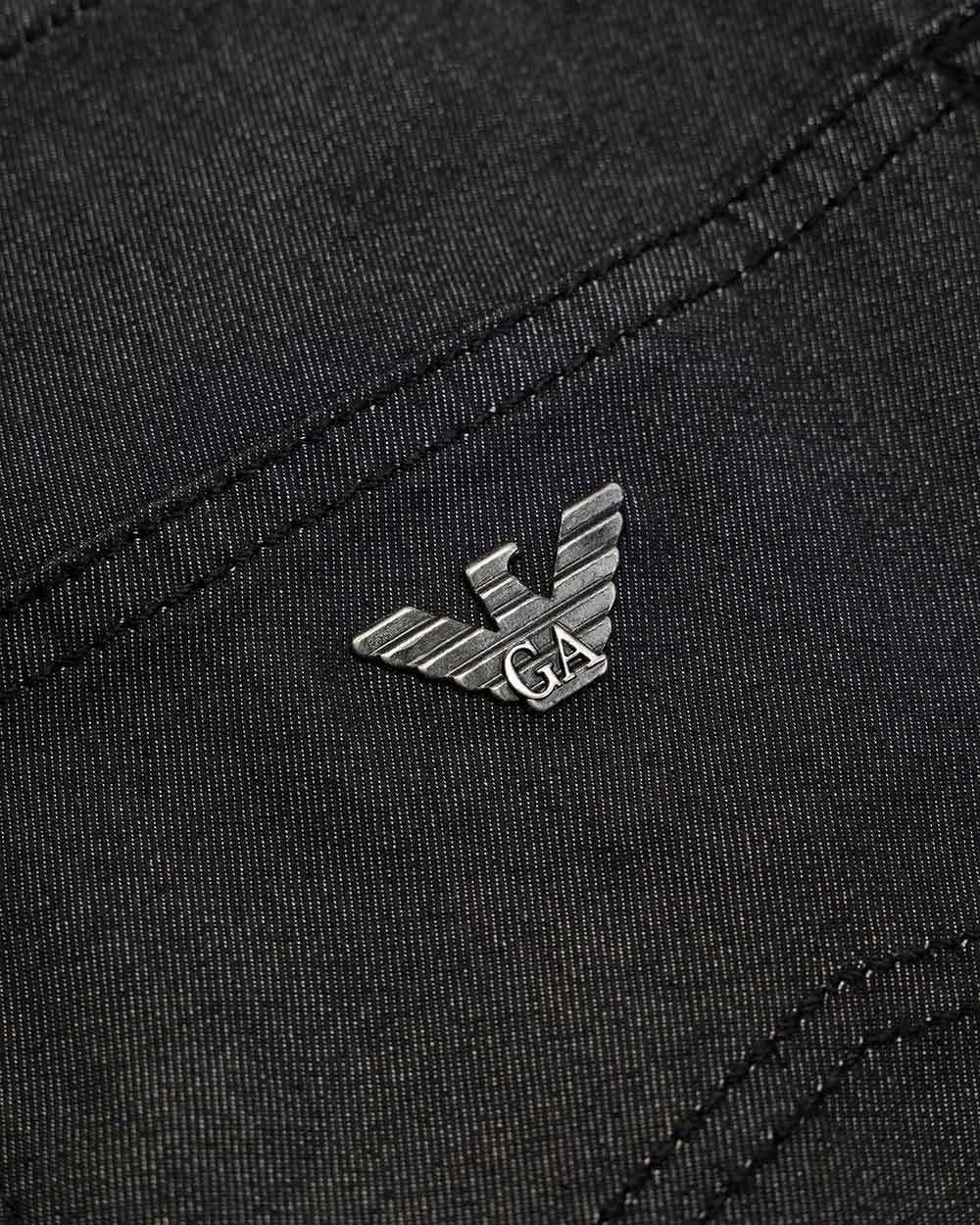 Armani Jeans Logo Jeans In Black