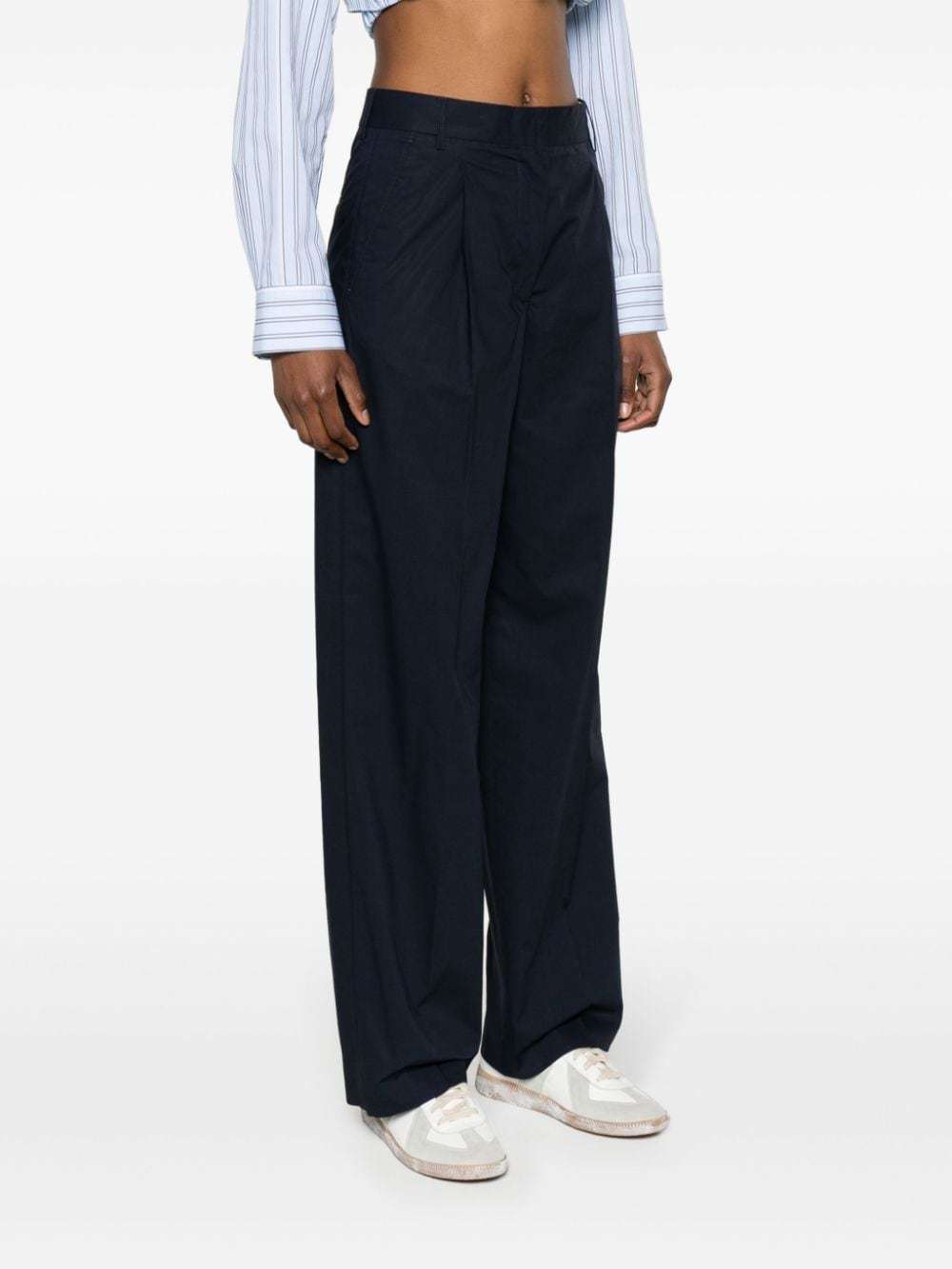 OFFICINE GENERALE BELT-LOOP CASUAL PANTS