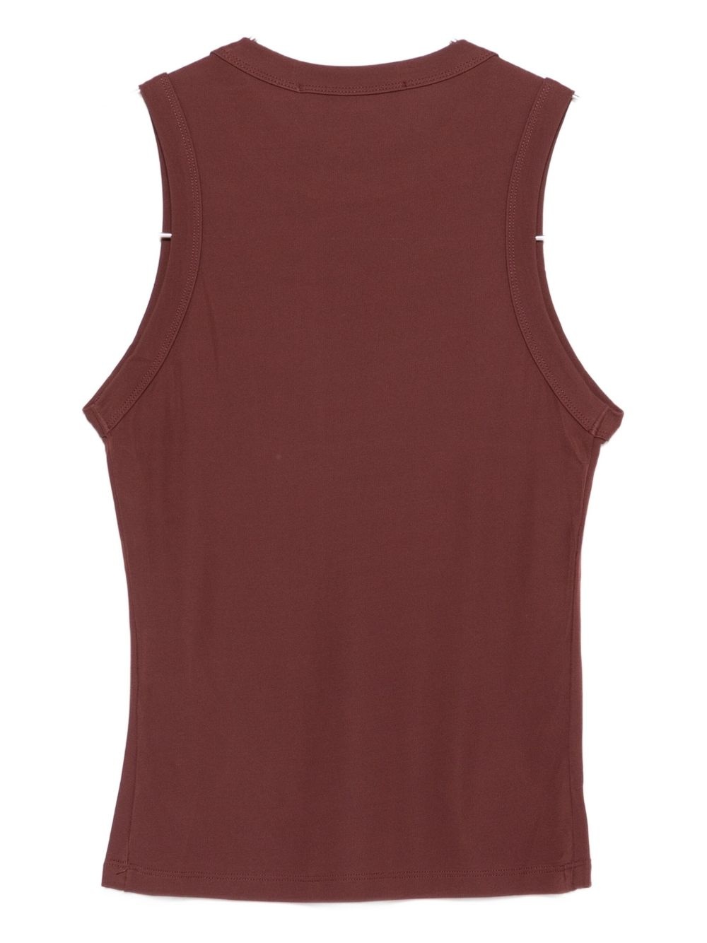 Aya Muse Knitted Vest In Brown