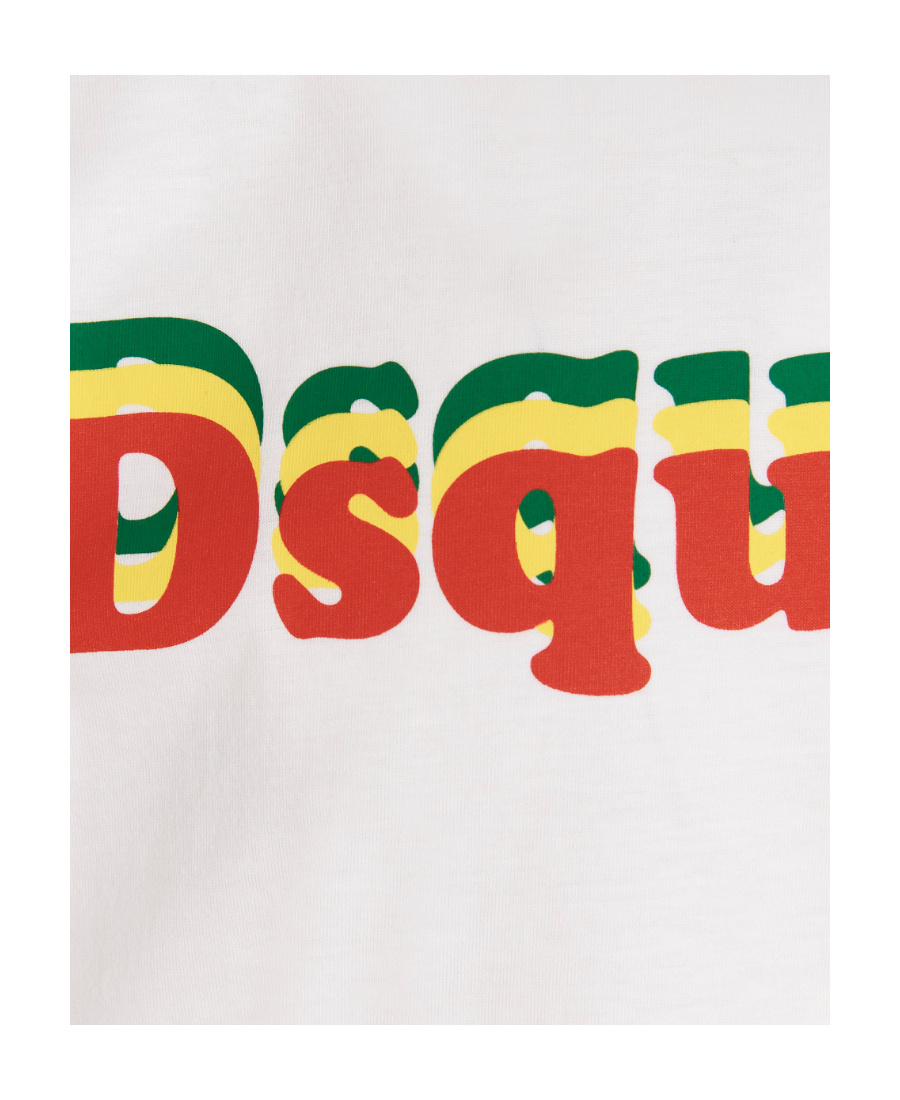 Shop Dsquared2 Logo-print Cotton T-shirt In White