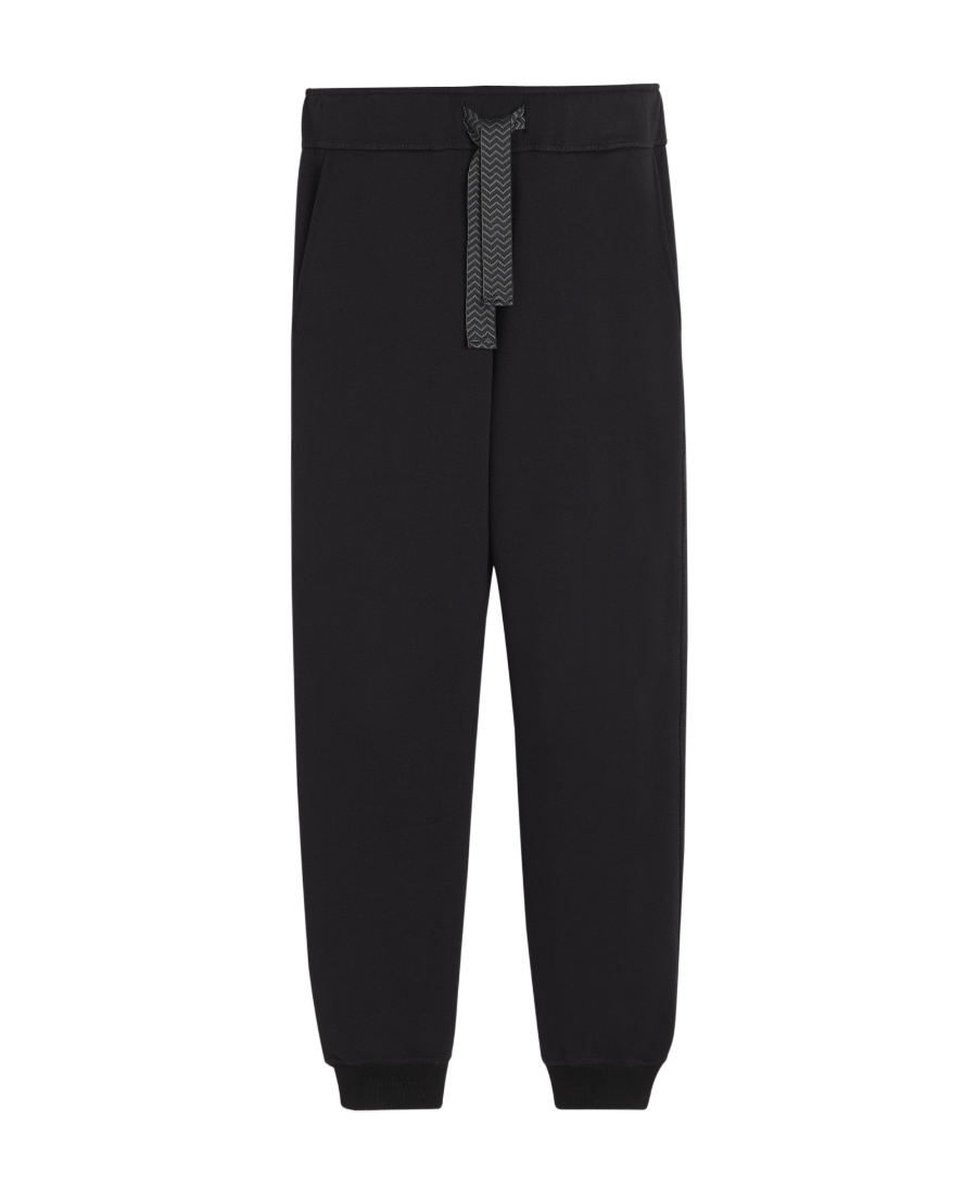 Lanvin Curb Woven Drawstring Track Pants In Black