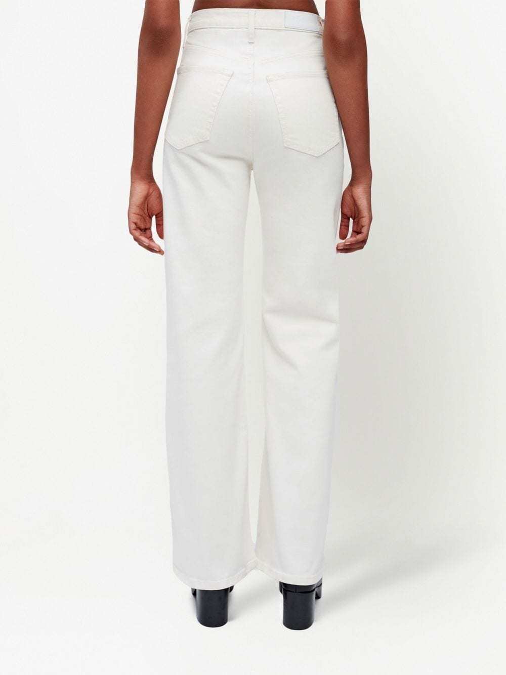 Re/done High-waist Wide-leg Jeans In White