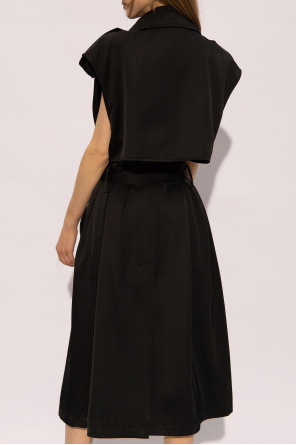 Jil Sander Belted Trench Coat In Black