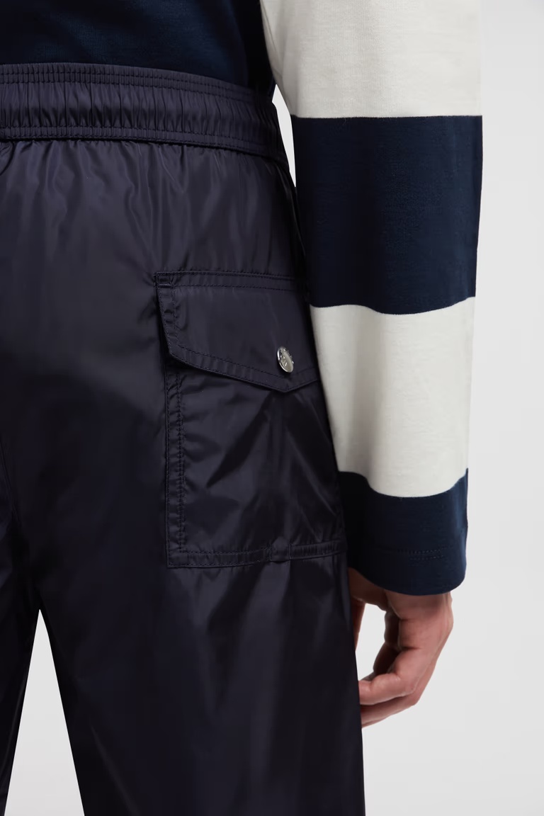 Moncler Light Bi-stretch Nylon Swim Shorts In Blue