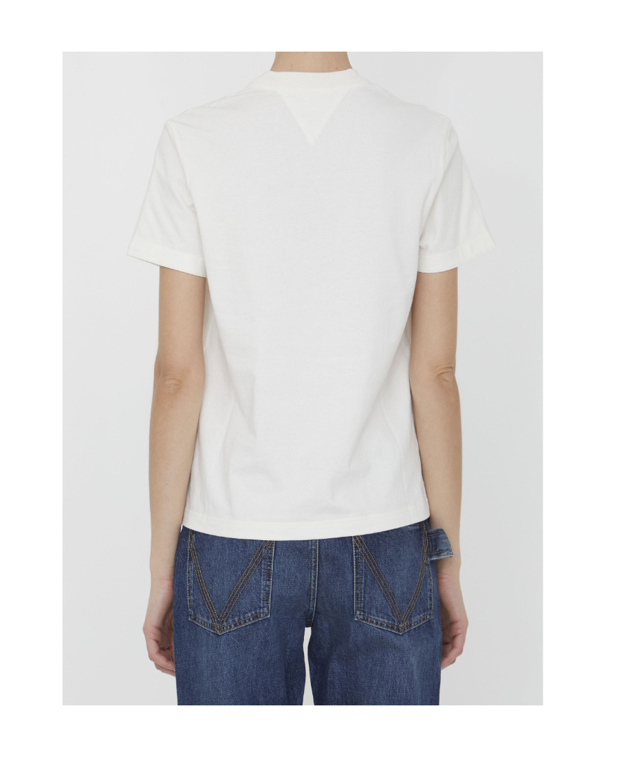 Bottega Veneta Short-sleeved T-shirt With Round Neck In White