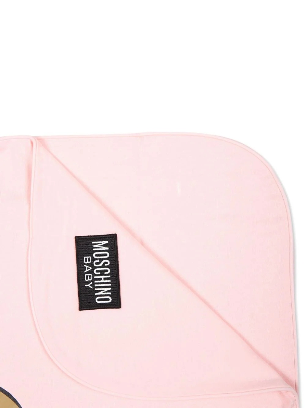 Moschino Logo-print Cotton Blanket In Pink
