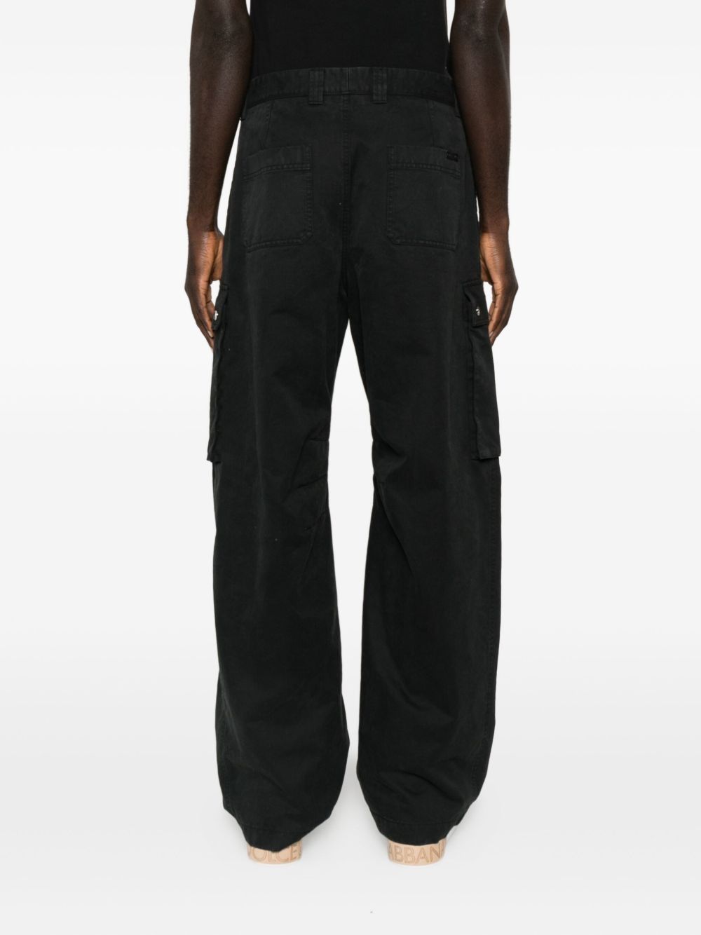Dolce & Gabbana Cotton Cargo Trousers Clothing In Black