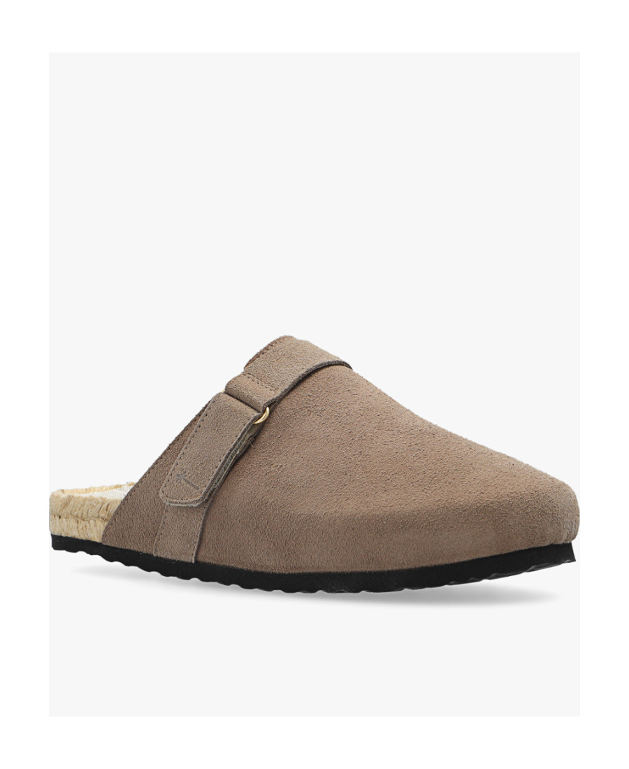 Manebi Suede Round-toe Mules In Brown