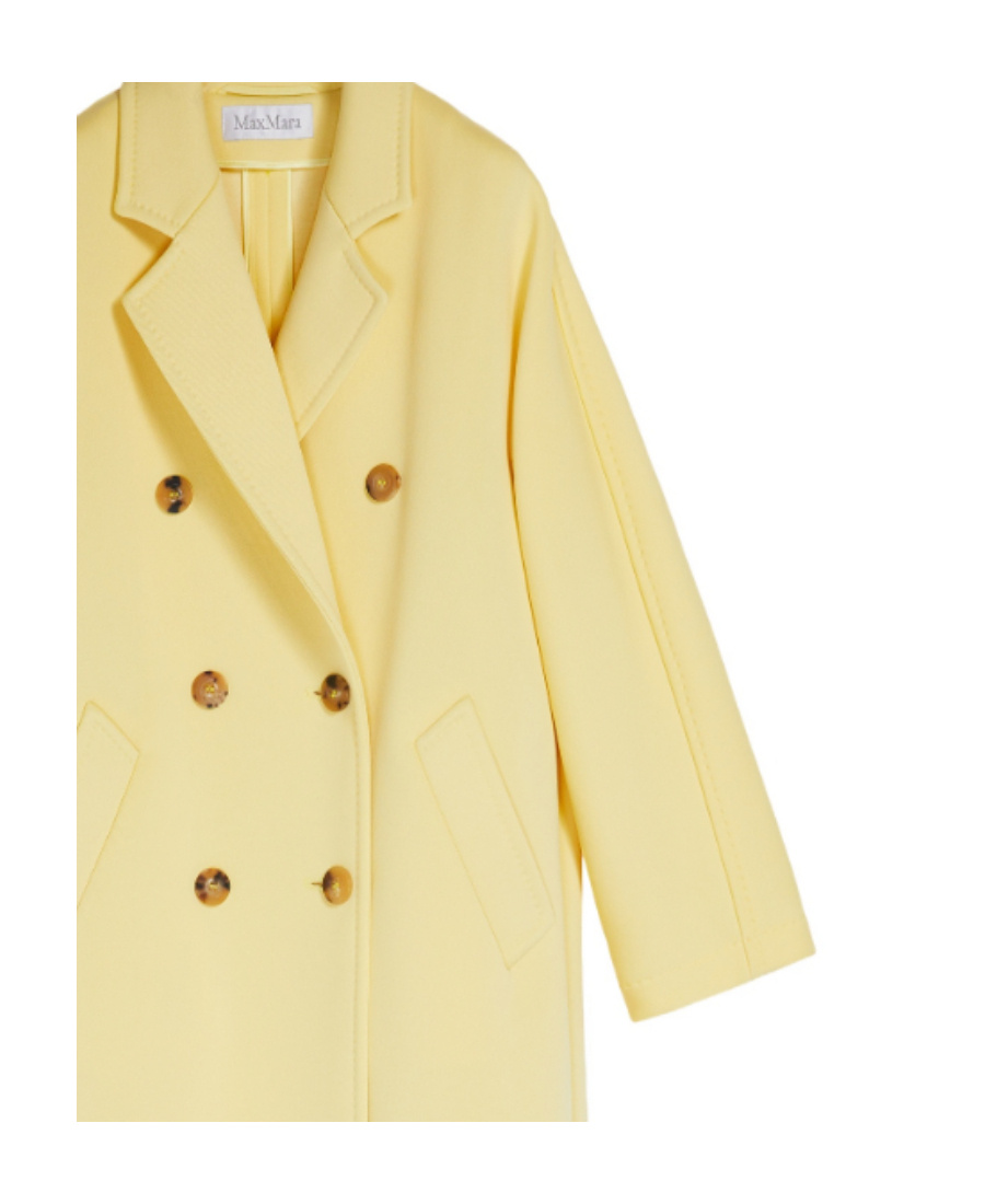 Max Mara Double-breasted Coat In Yellow