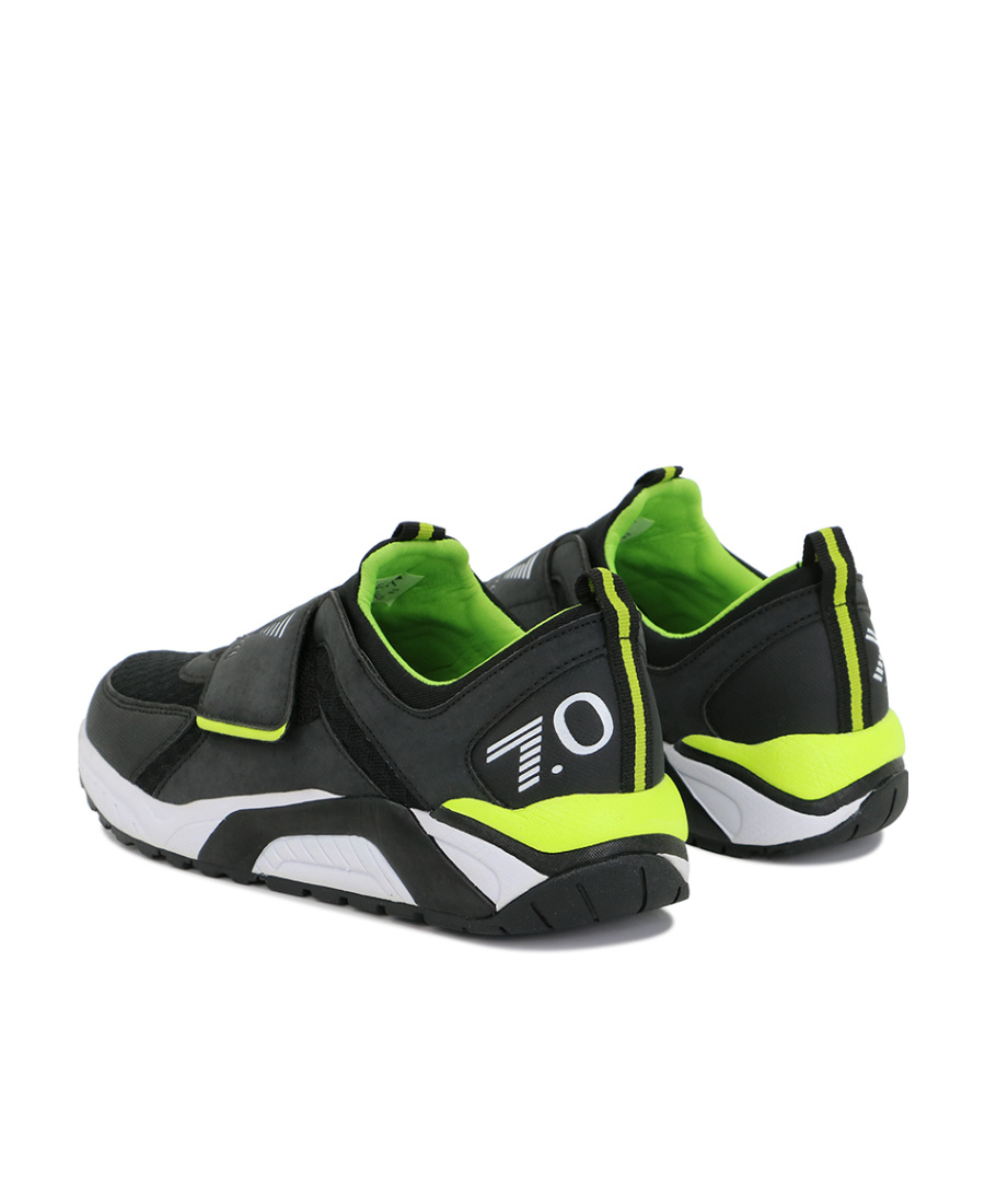 Ea7 Logo Round-headed Casual Sports Shoes In Black
