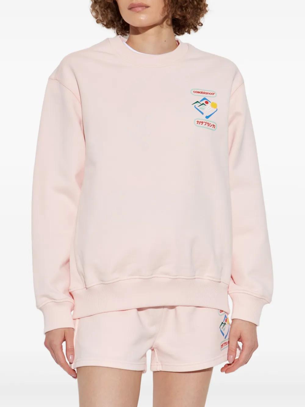 Casablanca Montaigne Graphic-print Sweatshirt In Pink