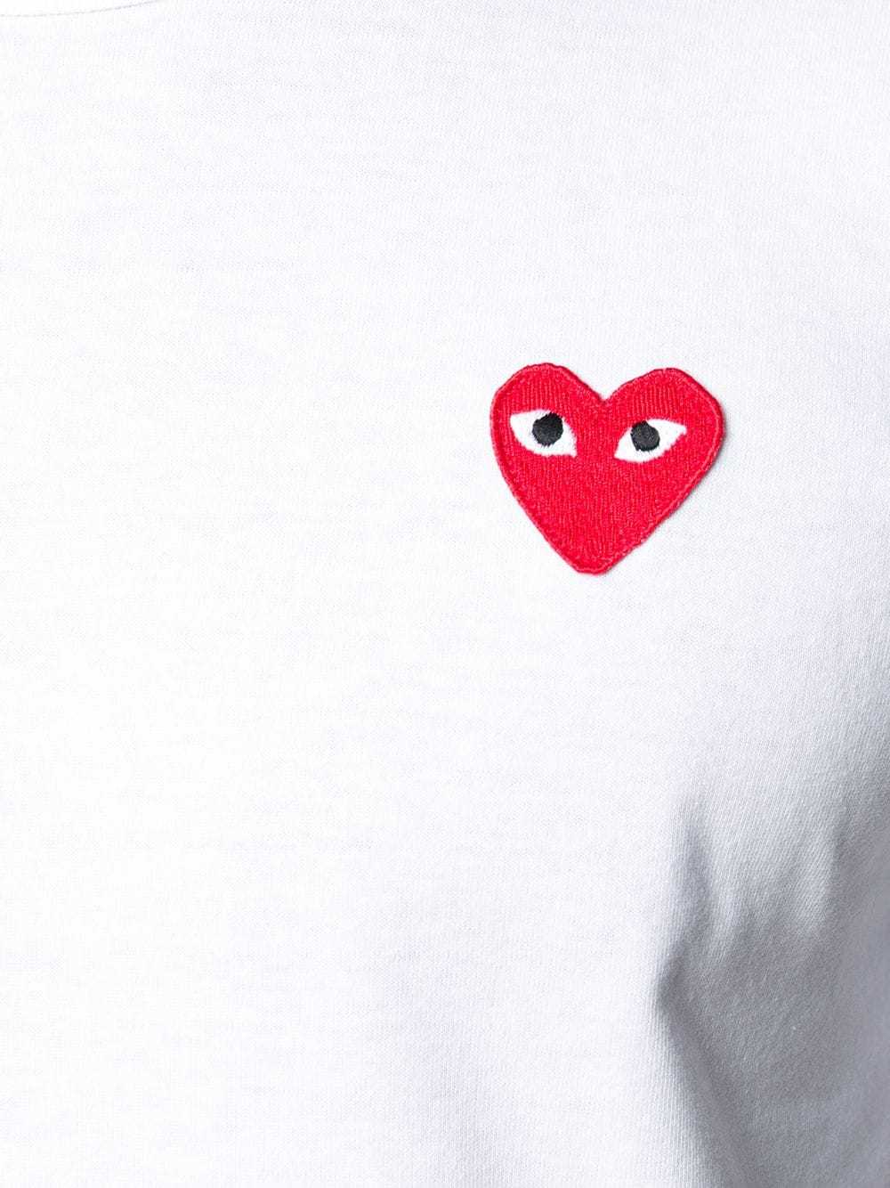 Comme Des Garçons Play Comme Des Garcons Play Men The Artist Invader Pixelated Red Heart T-shirt In White