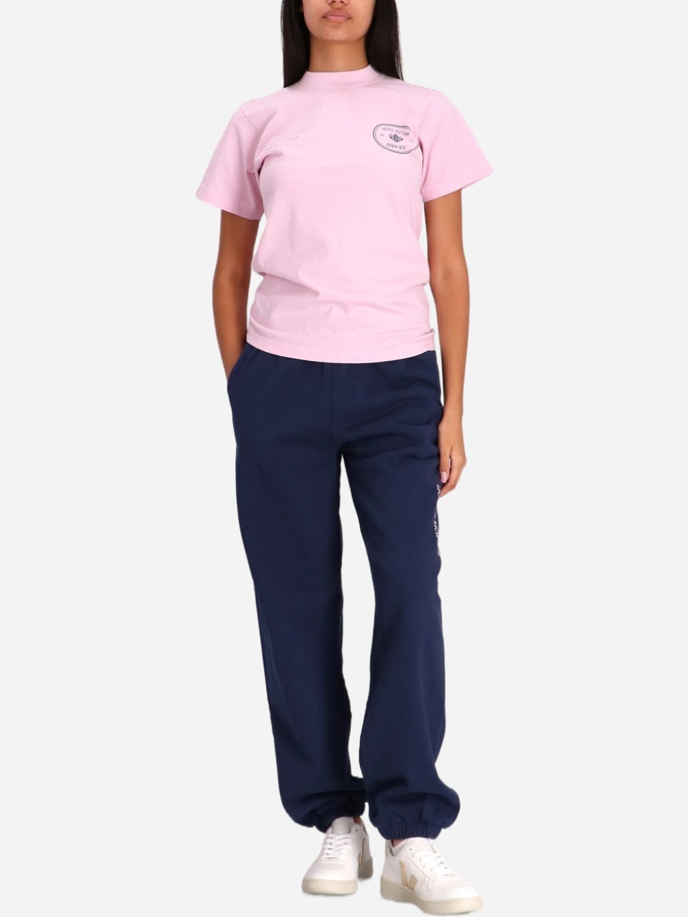 Sporty And Rich Hotel Du Cap Cursive Track Pants In Black