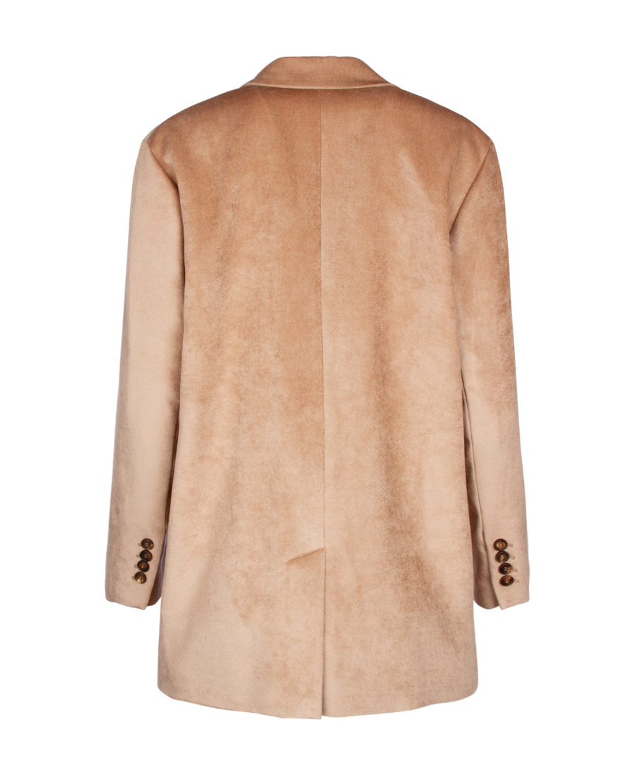 Shop Brunello Cucinelli Velvet Blazer In Nude