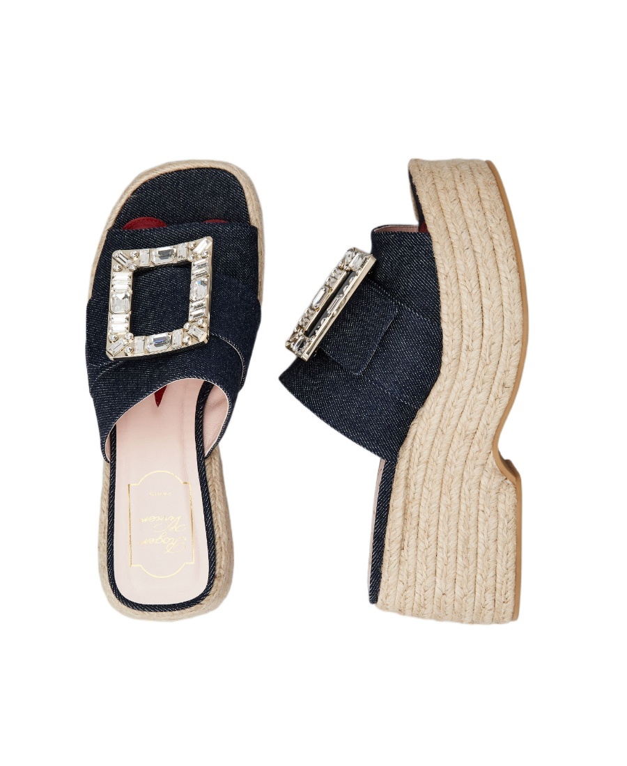Roger Vivier Thick Sole Slippers In Multicolor