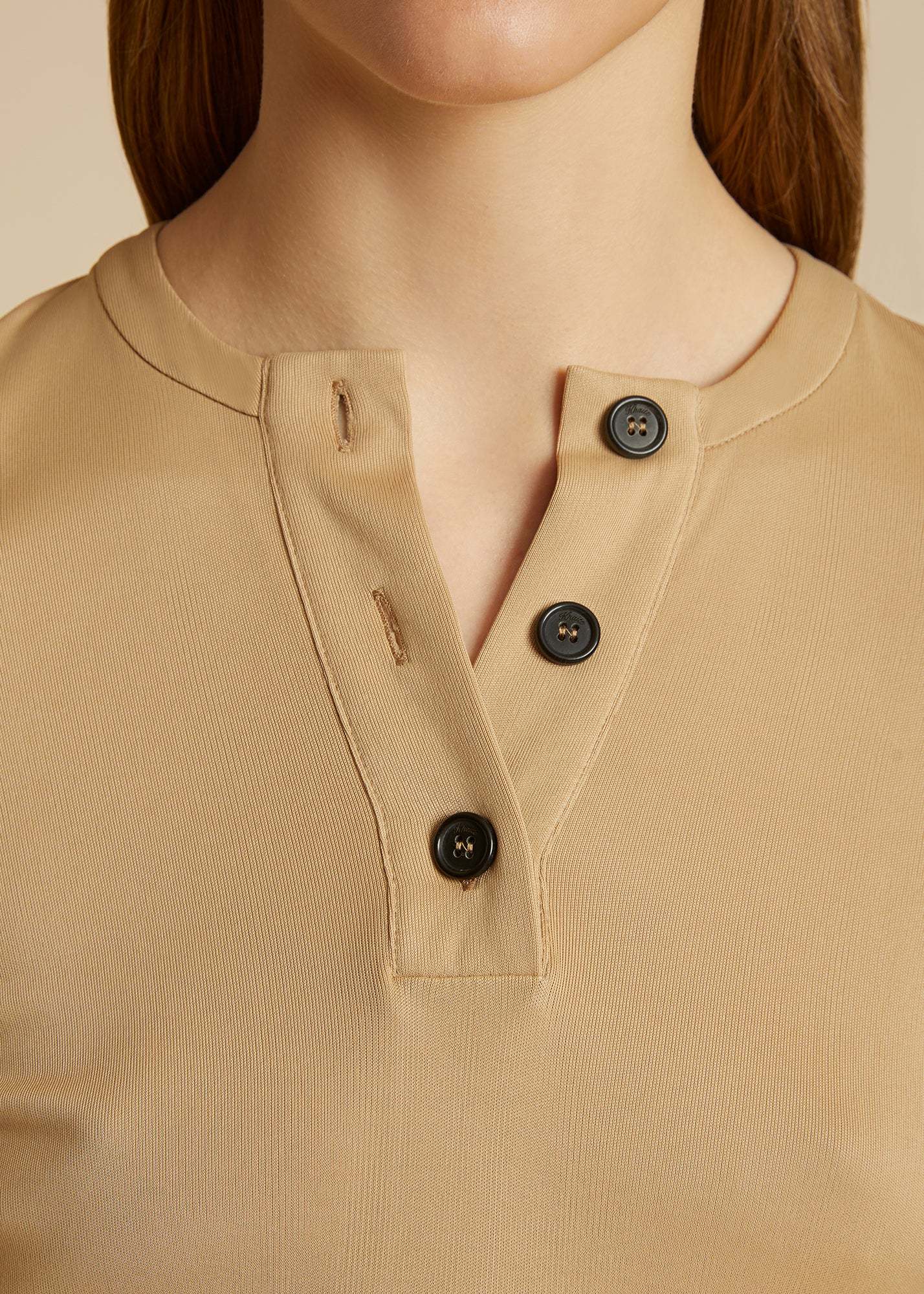 Khaite Long-sleeved Blouse In Brown