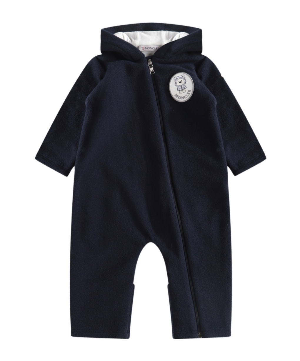 MONCLER MONCLER ENFANT LOGO PATCH HOODED ZIPPED TRACKSUIT