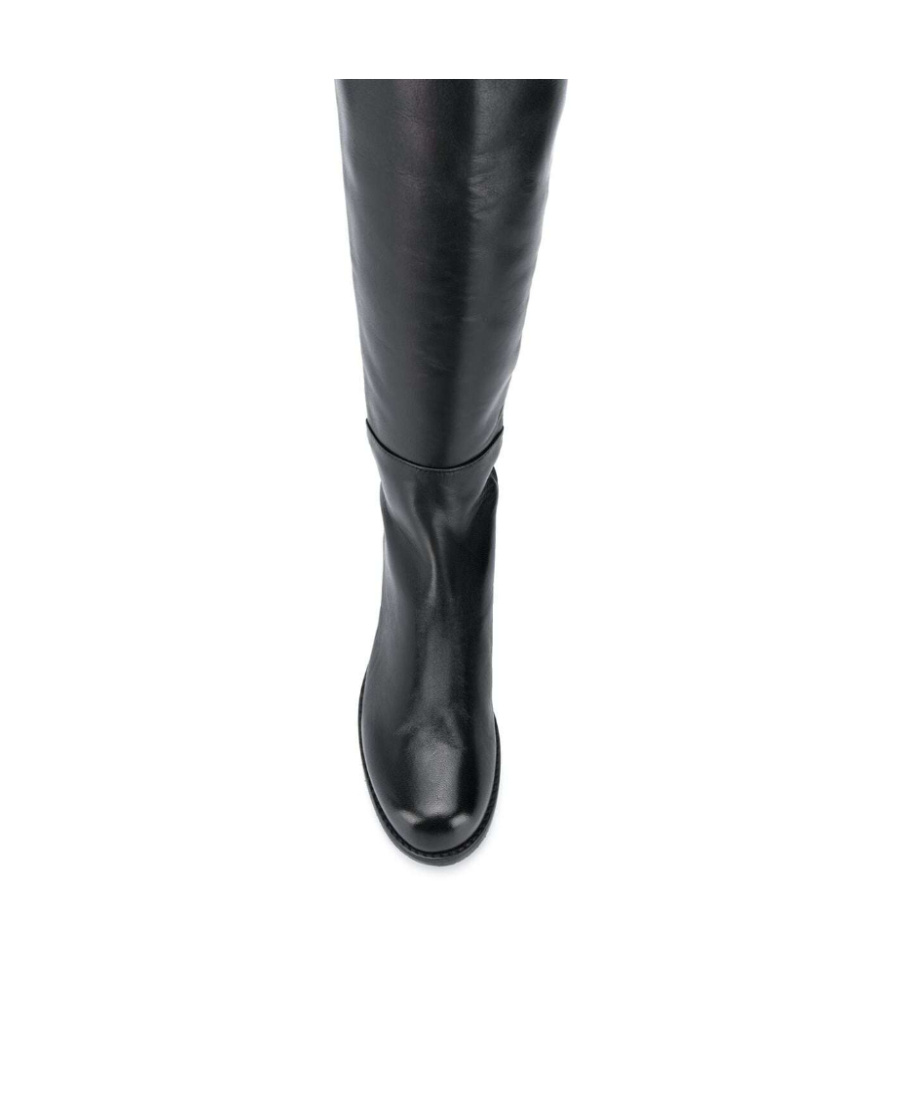 Shop Stuart Weitzman Splicing Details And Knee Boots In Black