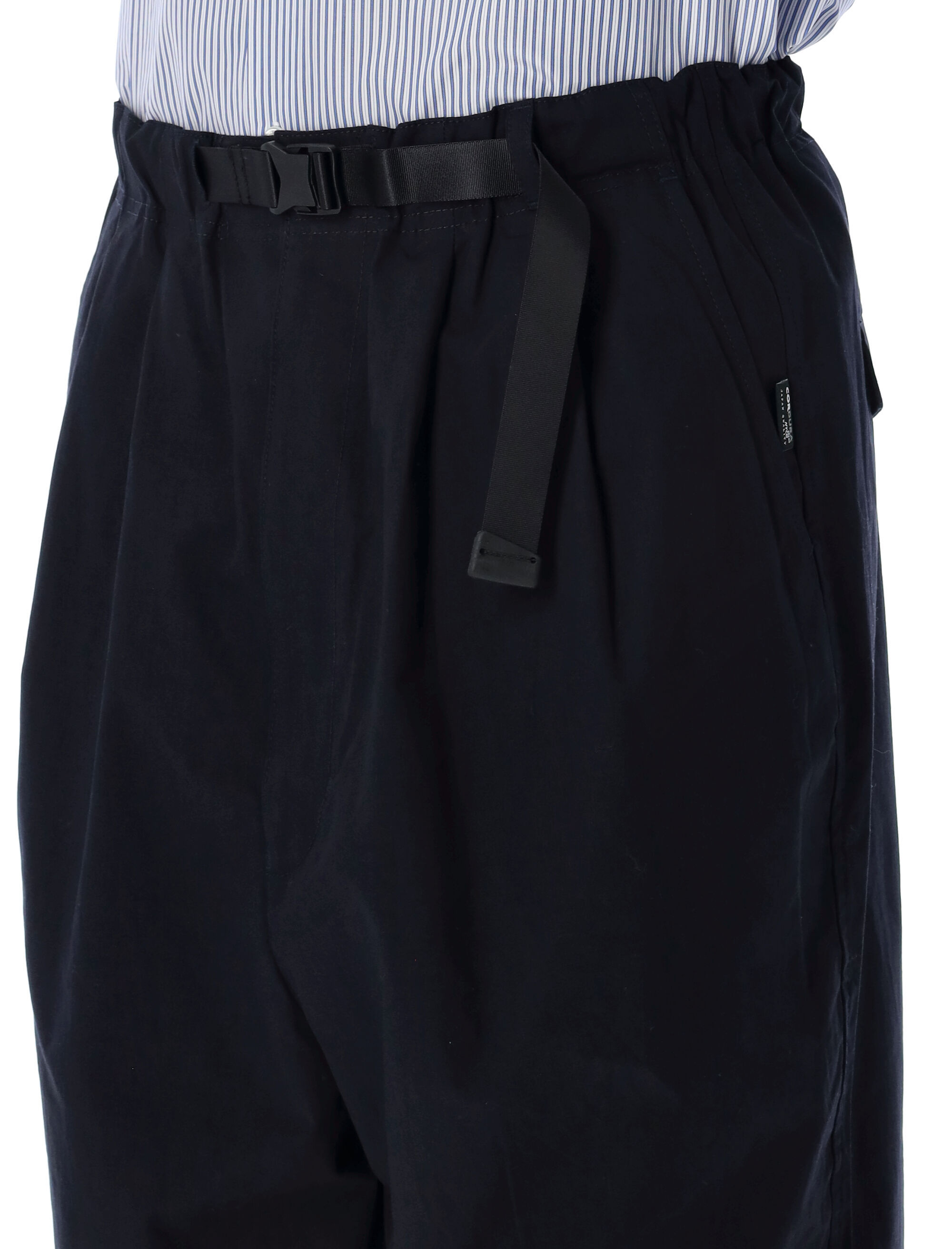 Comme Des Garçons Relaxed Fit Joggers With Adjustable Belt And Side Pockets