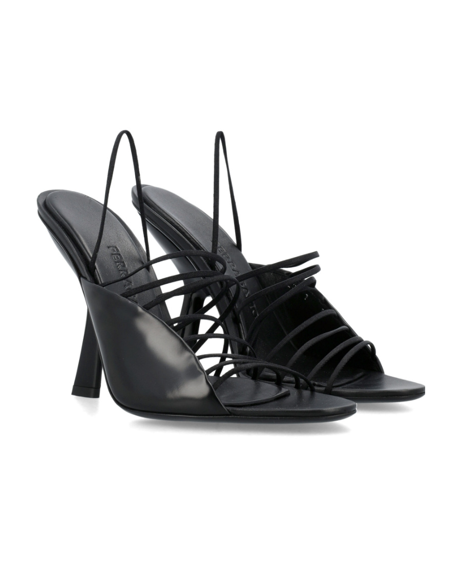 Ferragamo Altaire 105 Strappy Leather Sandals In Black