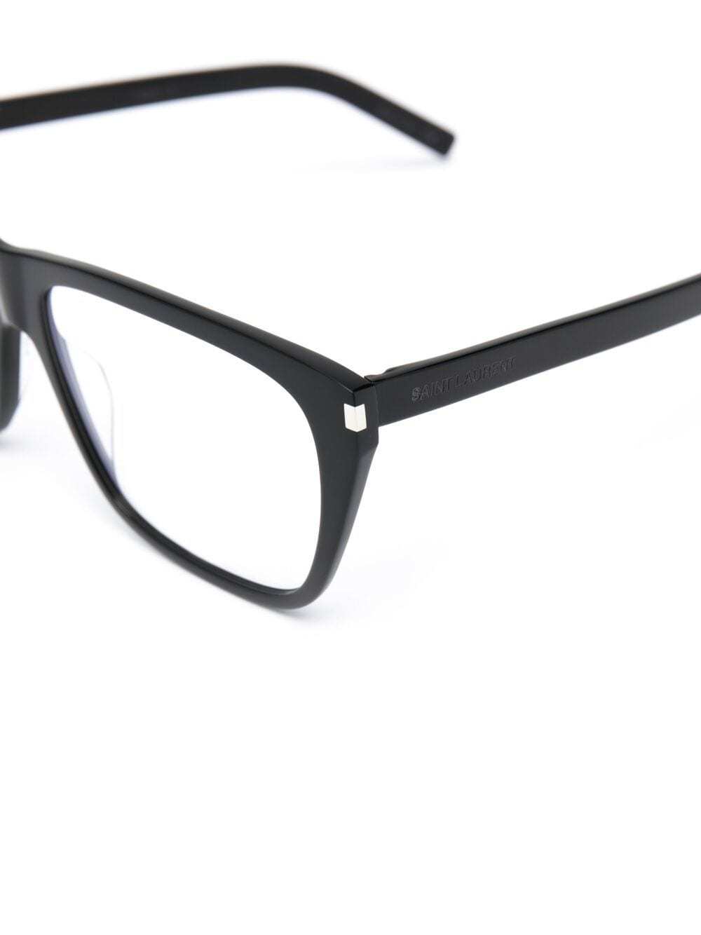 Saint Laurent Square-frame Glasses In Blue