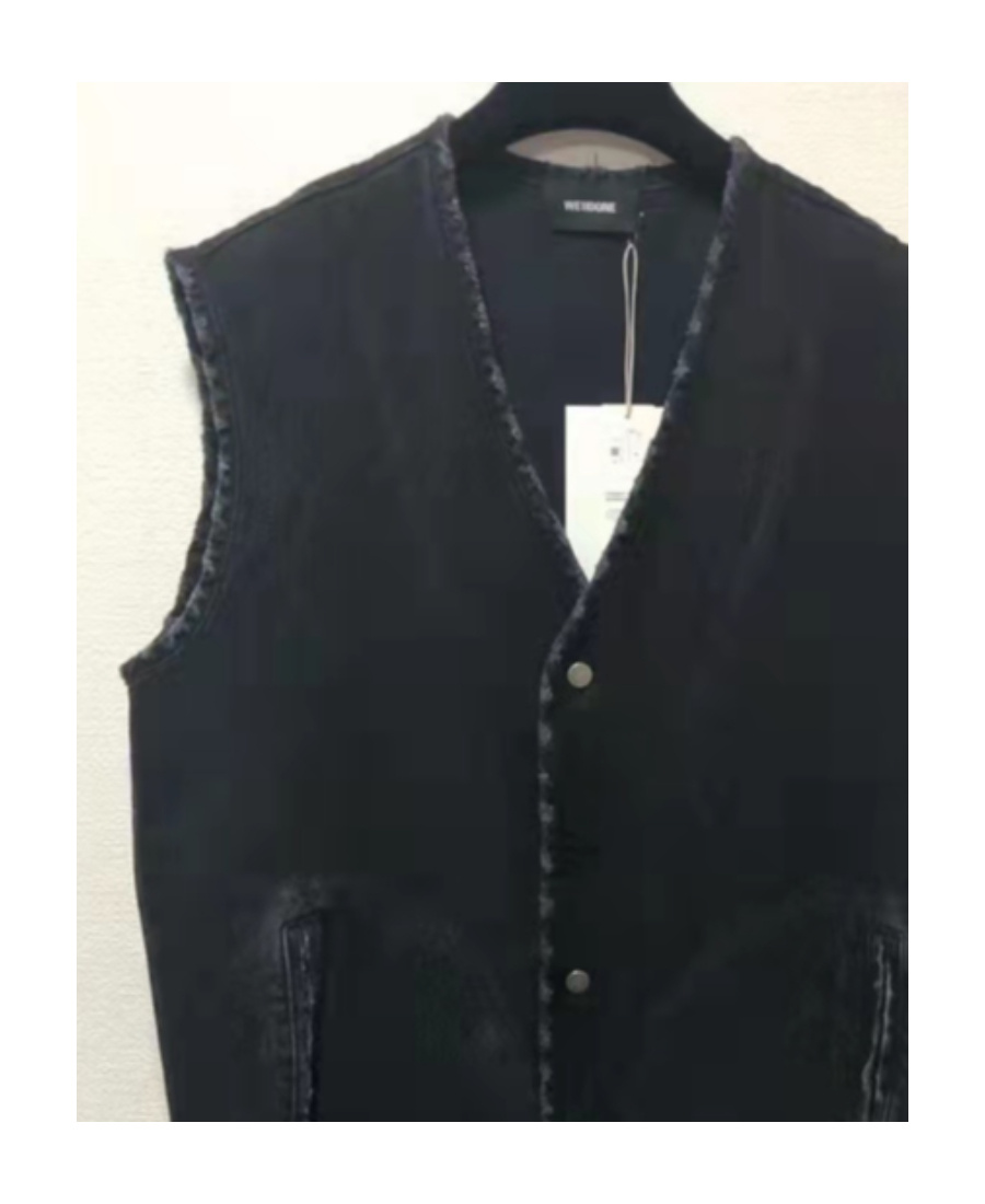 Shop We11 Done Jeans Sleeveless Vest In Black