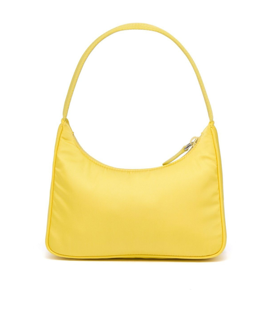 Prada Re-edition 2005 Re-nylon And Saffiano Mini Bag In Lemon Yellow