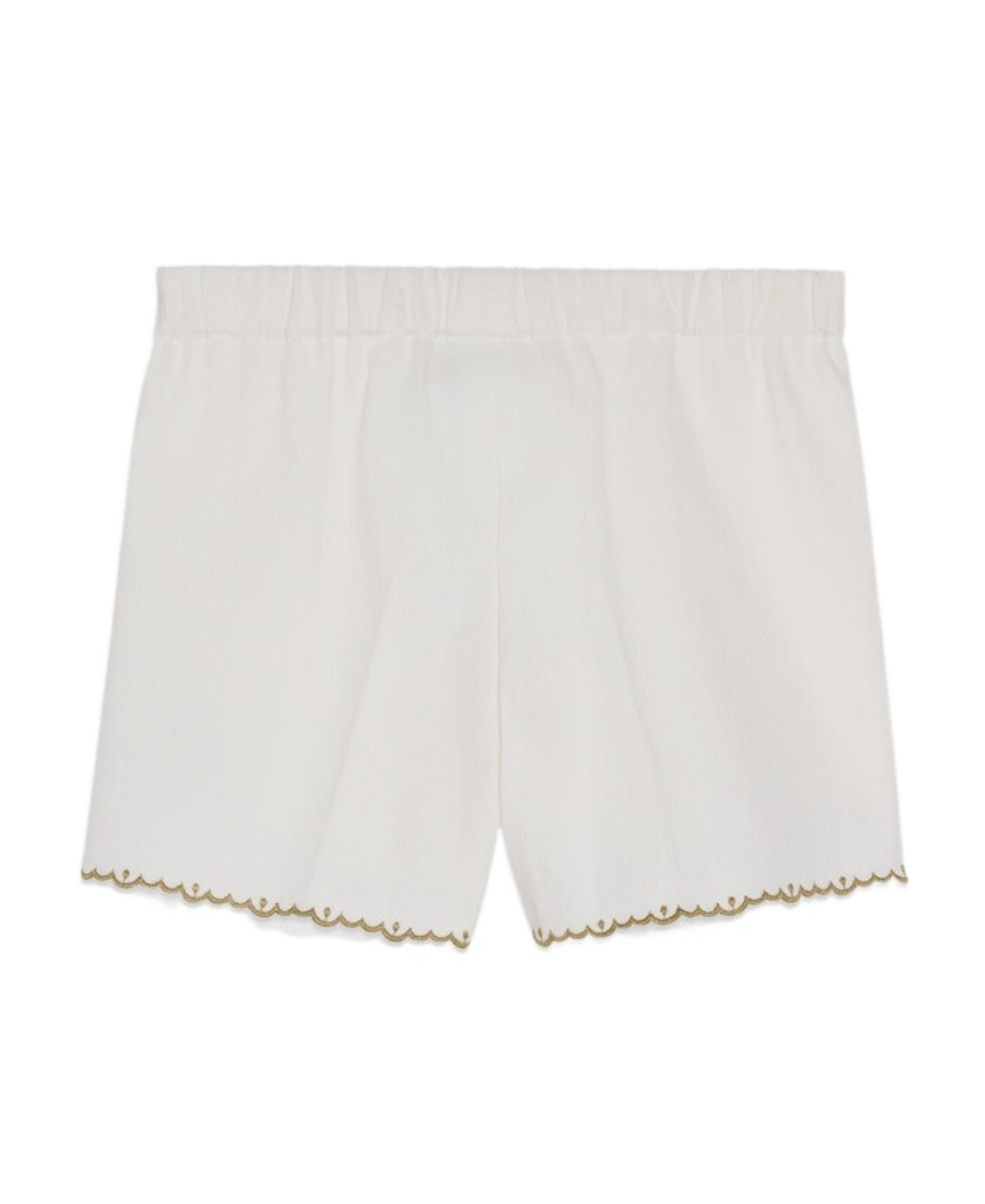 Gucci Fine Cotton Bermuda Shorts In White