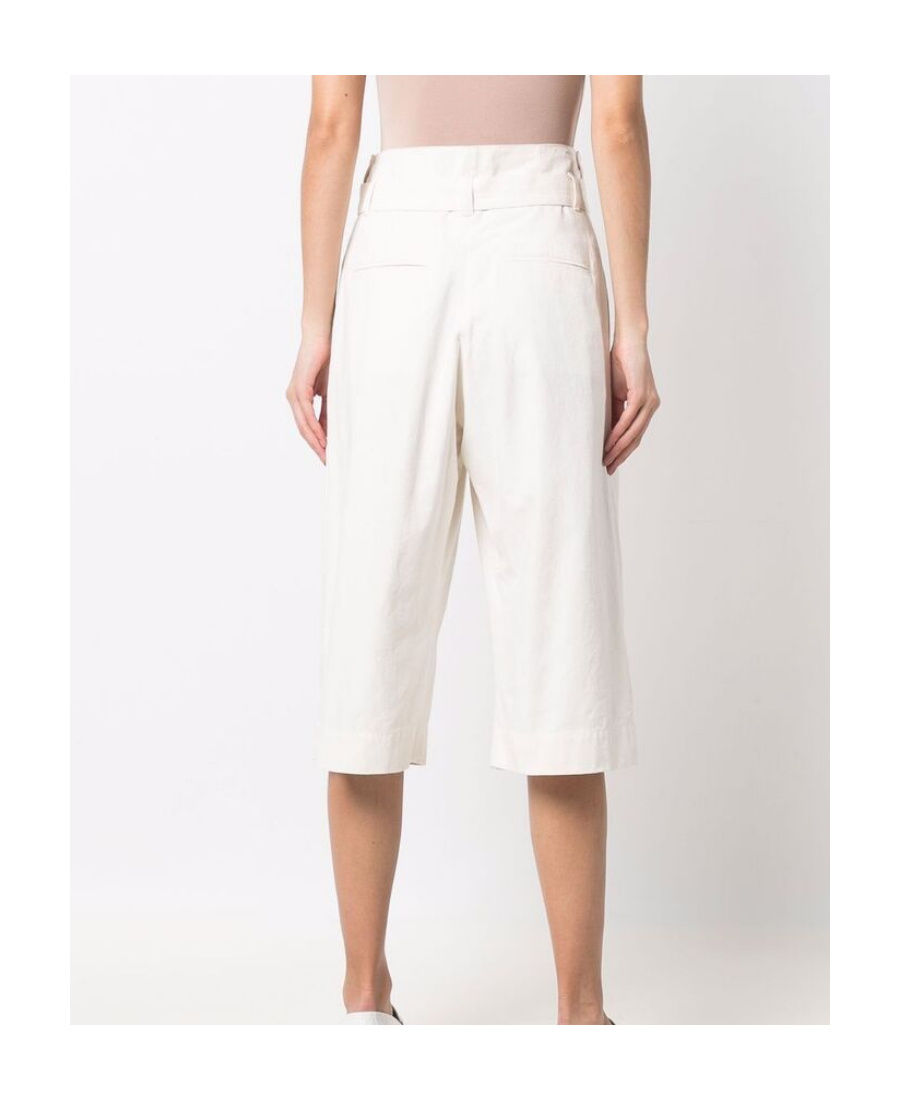 Lemaire Belted Bermuda Shorts In White