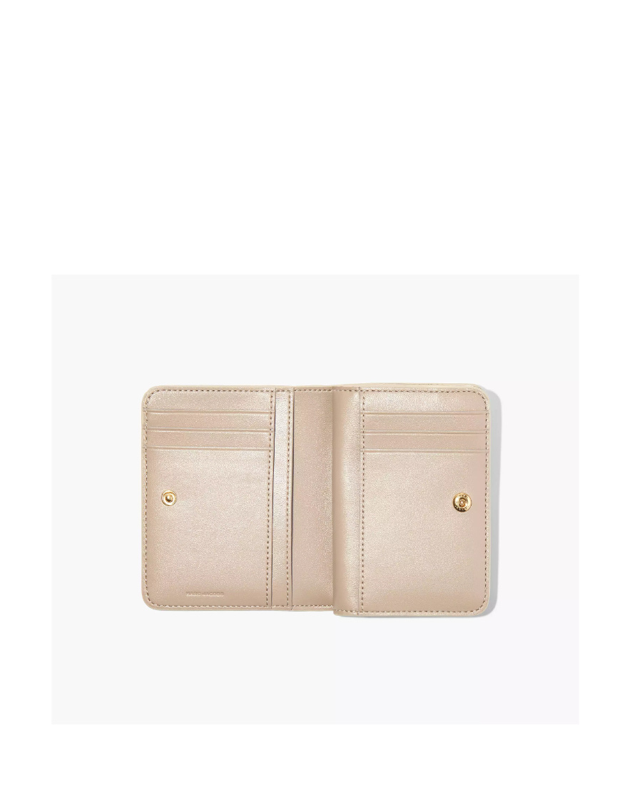 Shop Marc Jacobs The Mini Compact Wallet In Nude