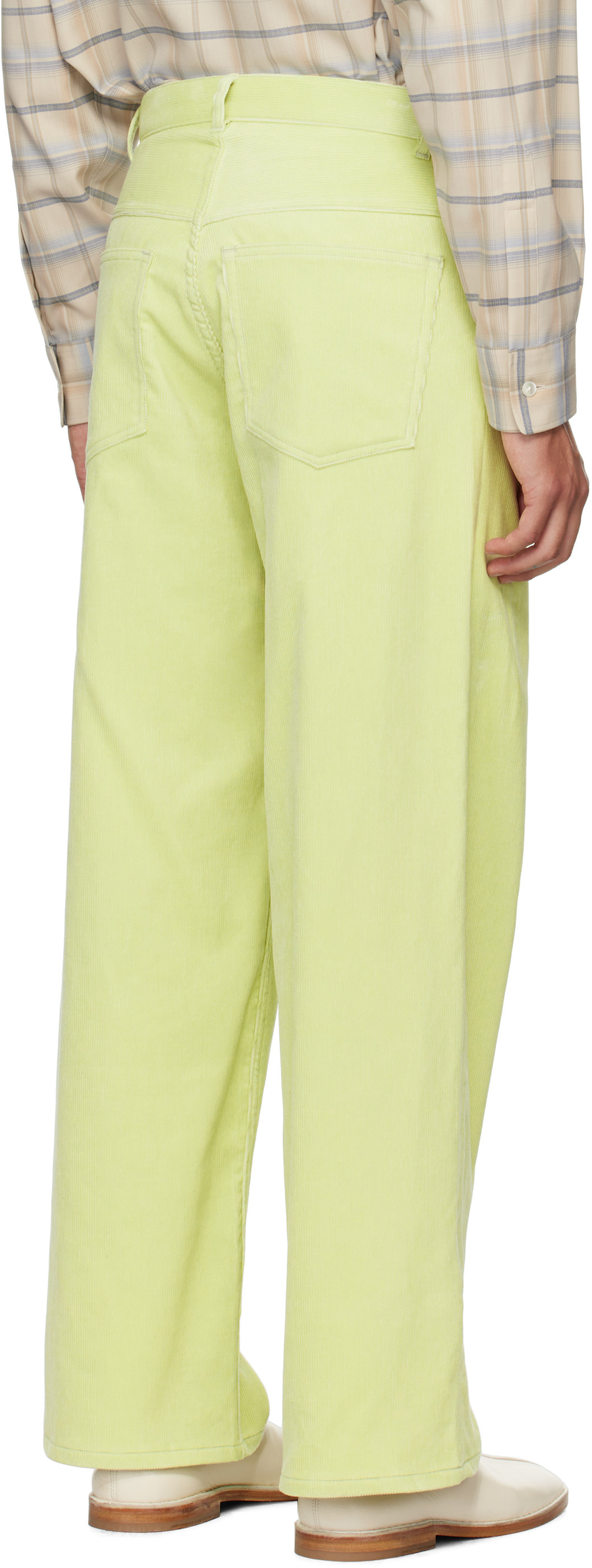 Auralee Belt Loops Slacks In Yellow
