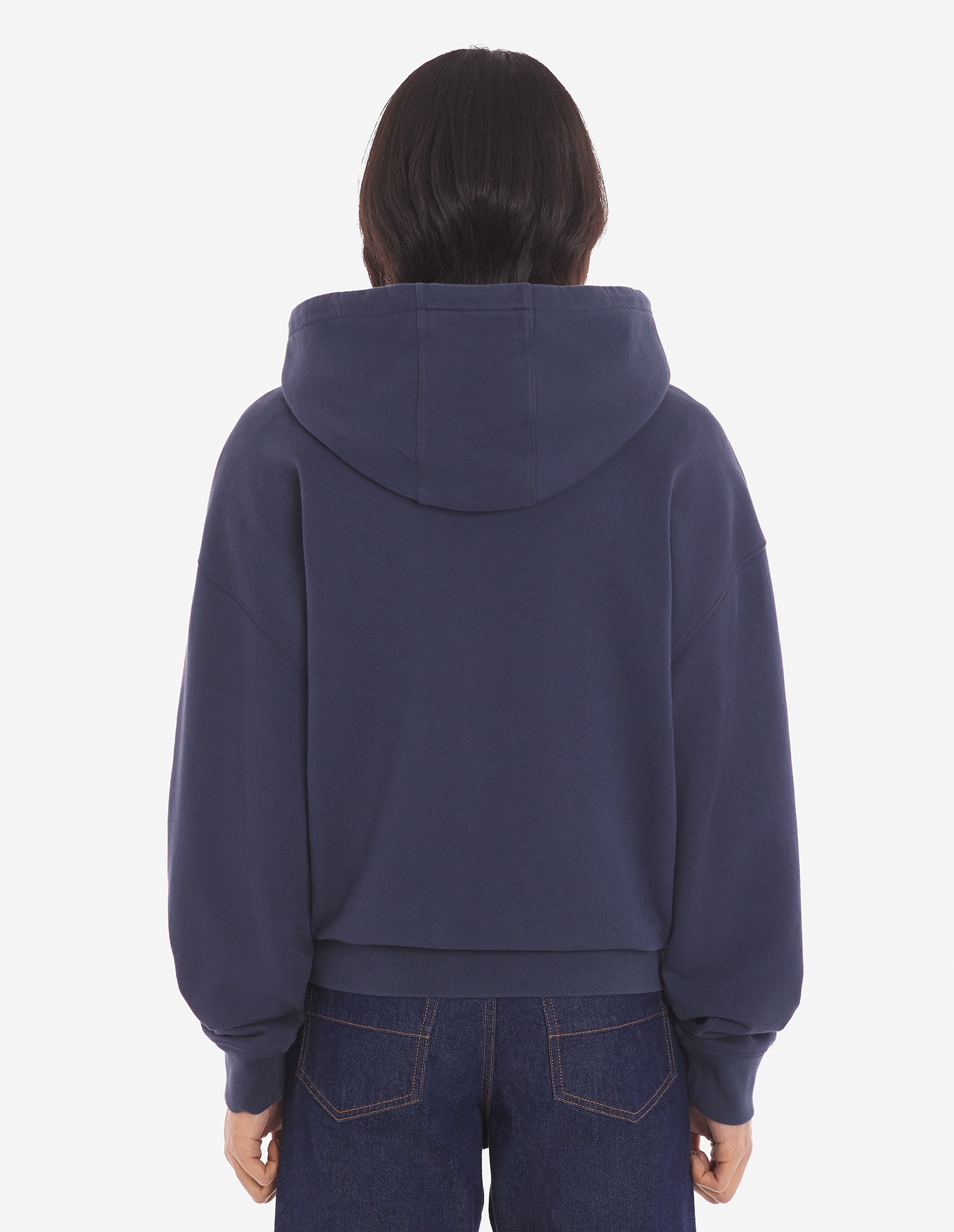 Maison Kitsuné Maison Kitsune Handwriting Oversize Hoodie In Blue
