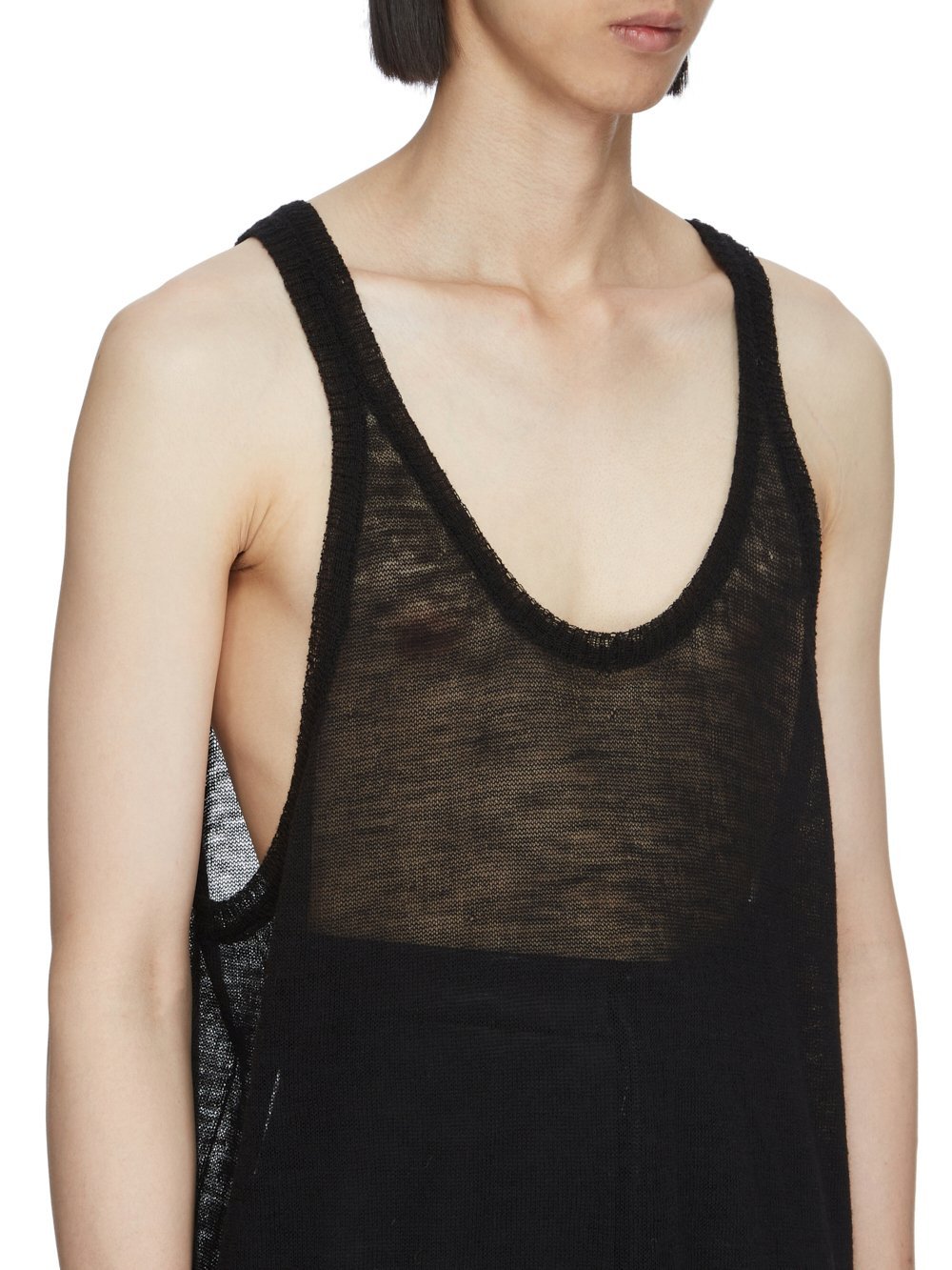 Rick Owens Runaway Cunt Tank Top In Black