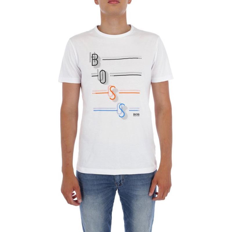Hugo Boss T-shirt With Round Neck And Short Sleeves In White