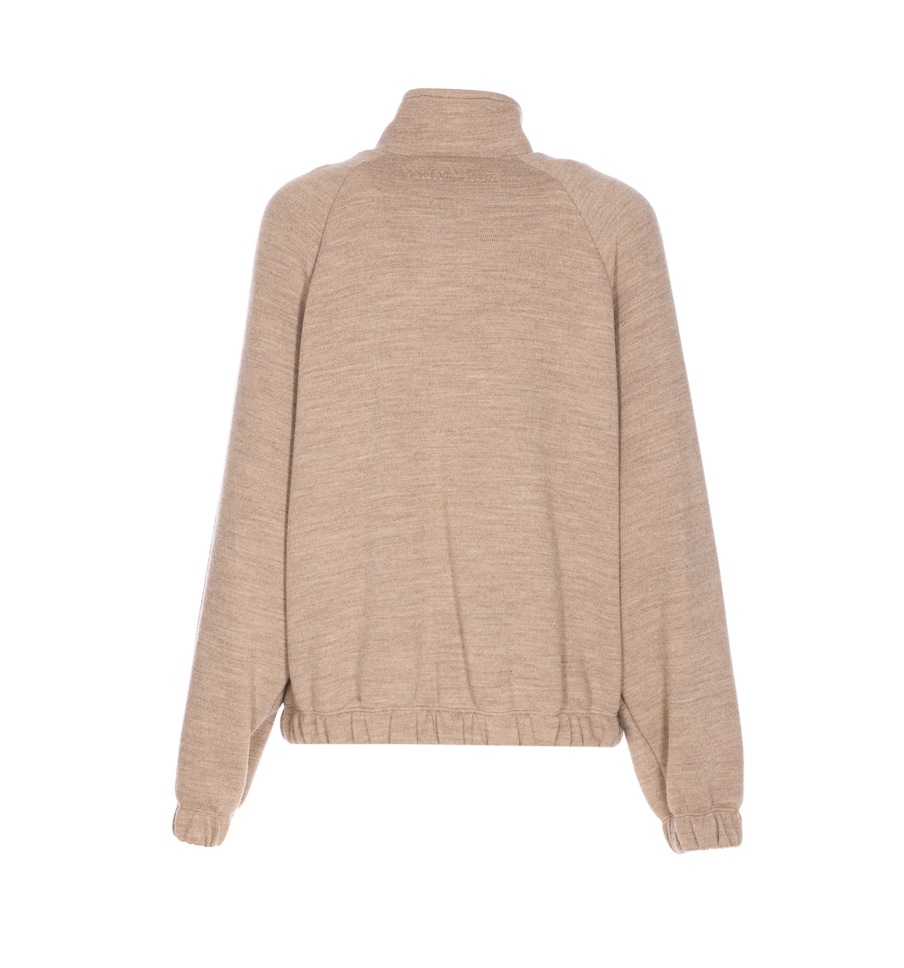 Max Mara Wool Sweatshirt In Brown